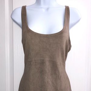 Tan Suede Bodycon Dress